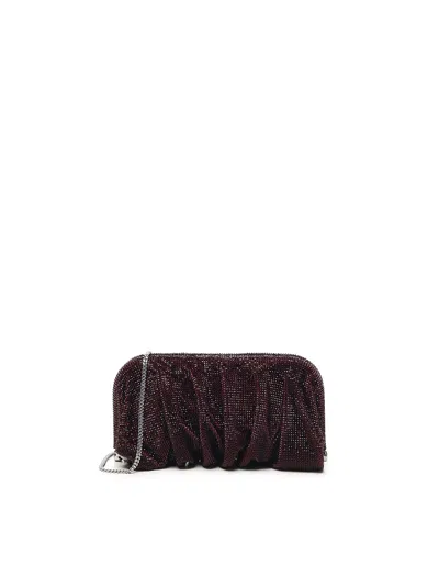 Benedetta Bruzziches Clutch Venus Grande In Tessuto Decorato  Donna In Burgundy