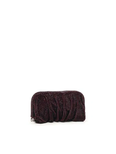 Benedetta Bruzziches Clutch Venus Grande In Tessuto Decorato  Donna In Burgundy