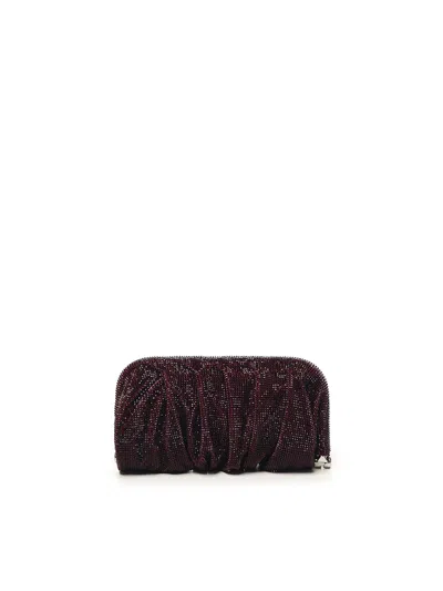 Benedetta Bruzziches Clutch Venus Grande In Tessuto Decorato  Donna In Burgundy