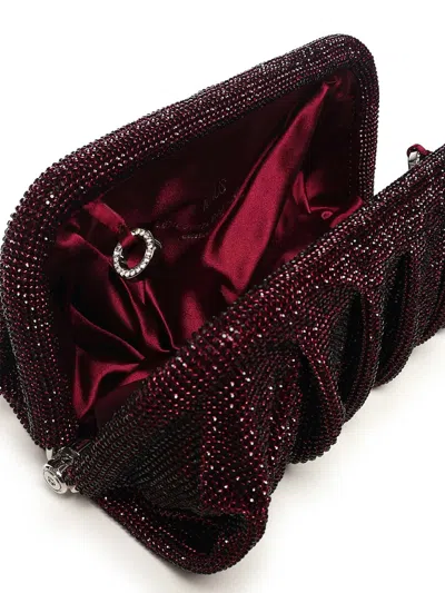 Benedetta Bruzziches Clutch Venus Grande In Tessuto Decorato  Donna In Burgundy