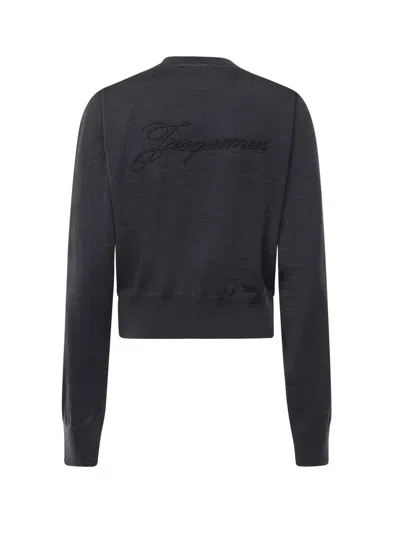 Jacquemus Sweater With Round Neck Brode In Merino Wool In Multi