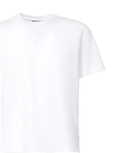 Zegna Slim-fit Logo-embroidered Cotton-jersey T-shirt In White