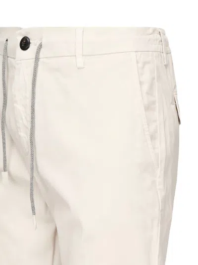 Eleventy Drawstring Trousers In Neutral