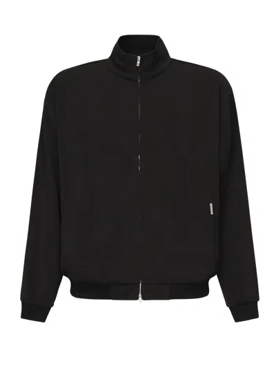 Represent Initial Stretch-jersey Track Jacket In Black