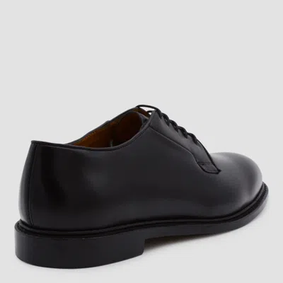 Sebago Black Milton Gyw Derby Shoes In Leather In Black