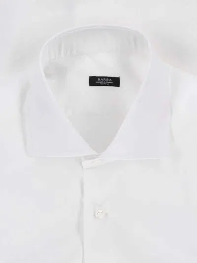 Barba Napoli White Cotton Classic Shirt In White