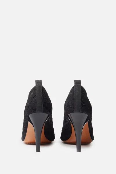 Stella Mccartney Square-toe Lace Stiletto Pumps In Black