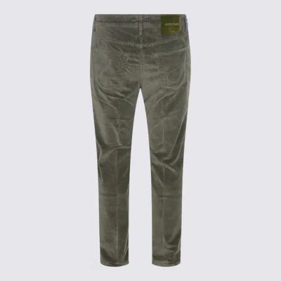 Jacob Cohen Tailored Denim Trousers Five Pockets In Green