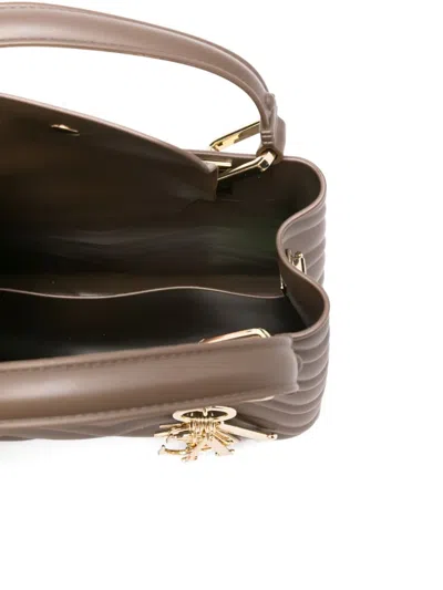 Marc Ellis Quilted Logo-charm Cross Body Bag In Brown