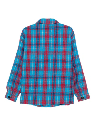 Giada Benincasa Checked Virgin-wool Jacket In Blue