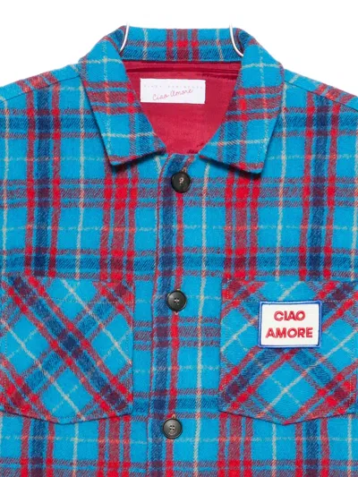 Giada Benincasa Checked Virgin-wool Jacket In Blue