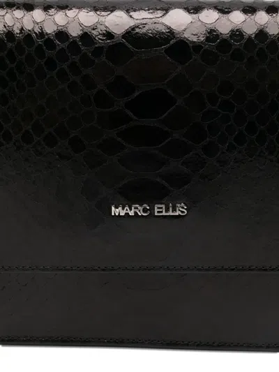 Marc Ellis Embossed-effect Shoulder Bag In Black