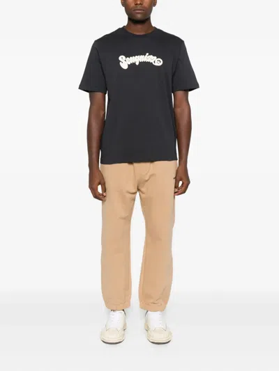 Barrow Graphic Print Unisex Crew Neck T-shirt In Black