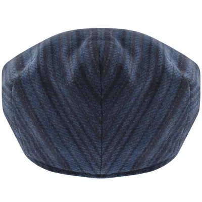 Paul Smith Wool Flat Cap Blue In Blue