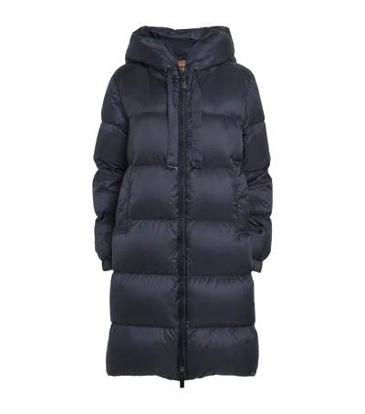 Max Mara The Cube Quilted Parka In Blue