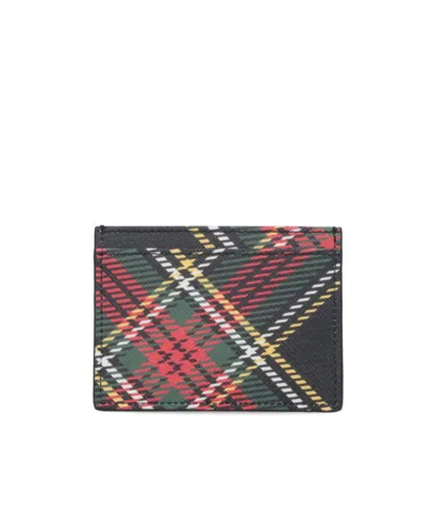 Vivienne Westwood Compact Checkered Wallets Plaid Pattern In Multi