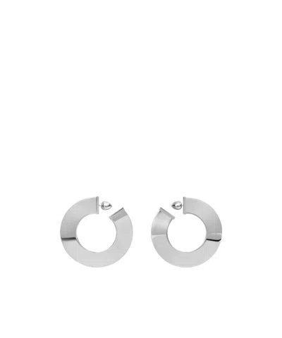 Alaïa Silver-tone Hoop Earrings In Metallic