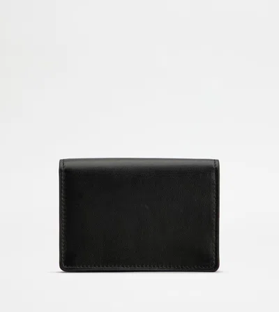 Tod's Snap Card Holder In Black