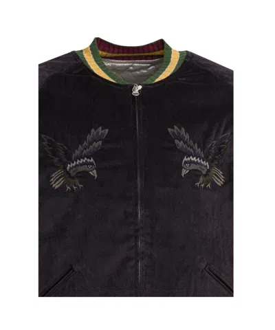 Kapital Eagle-embroidered Bomber Jacket In Black
