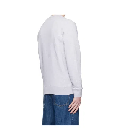 Maison Kitsuné Gray Fox Head Patch Regular Sweatshirt In White