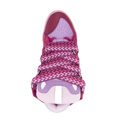 Lanvin Curb Lace-up Sneakers In Pink