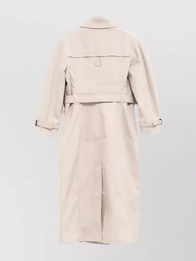 Jacquemus Tailored Coat With Belt And Pockets In White