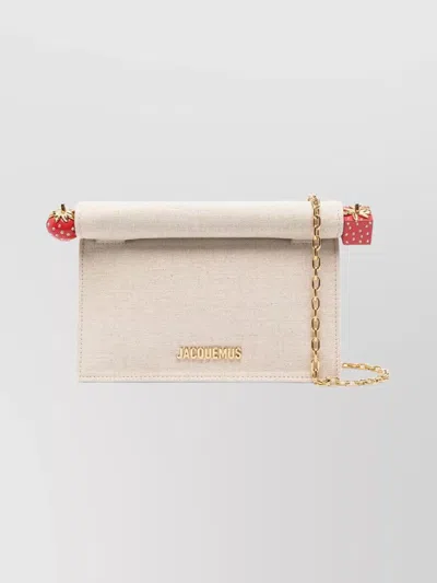 Jacquemus Round Square Chain Strap Clutch Bag