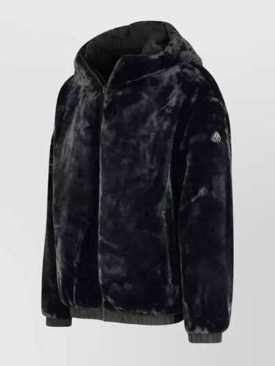 Moose Knuckles Border Bunny Reversible Polyester Sweatshirt In Black