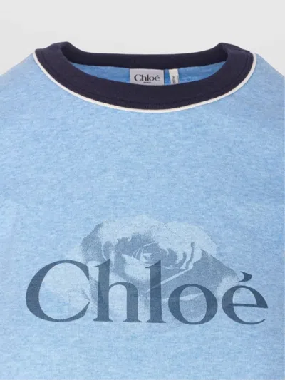 Chloé Chloè Logo Cotton T Shirt In Multi