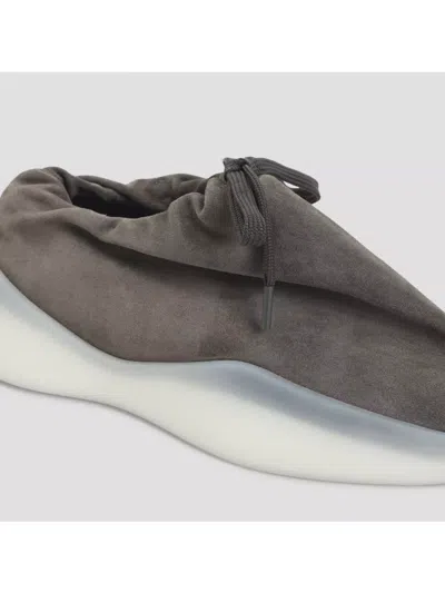 Fear Of God Suede Round Toe Sneakers With Rubber Sole In Gray