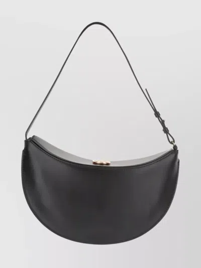 Jacquemus Black The Small Ovalo Convertible Hobo Bag In Black