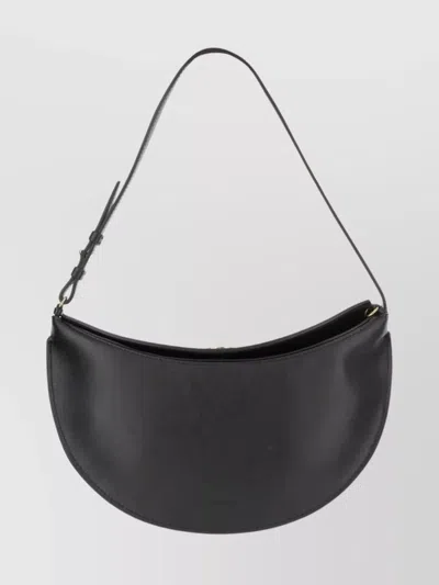 Jacquemus Black The Small Ovalo Convertible Hobo Bag In Black