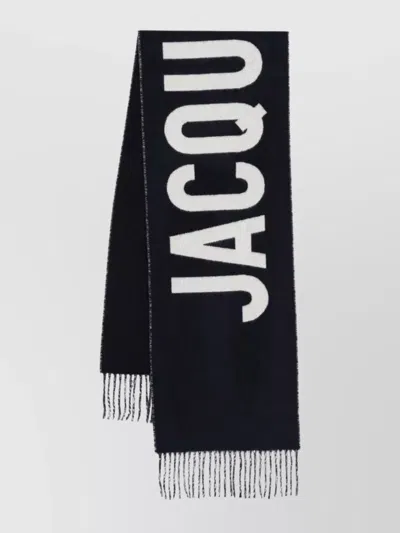 Jacquemus The Brushed Wrap Scarf With Fringed Detail