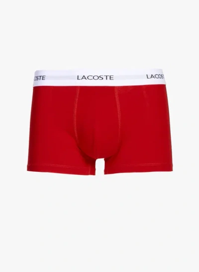 Lacoste Core Essentials Assorted 3-pack Stretch Cotton Boxer Briefs In Multi