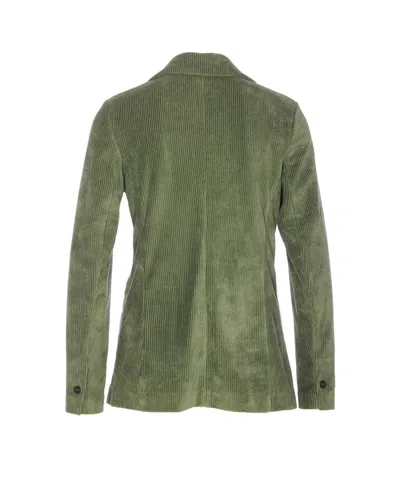 Circolo 1901 Long Sleeve Single Breasted Jacket With Pocket In Green