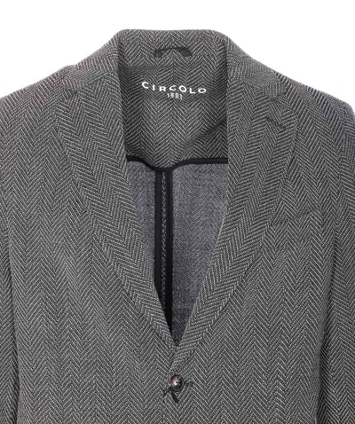 Circolo 1901 Chevron Motif Single Breasted Jacket In Multi