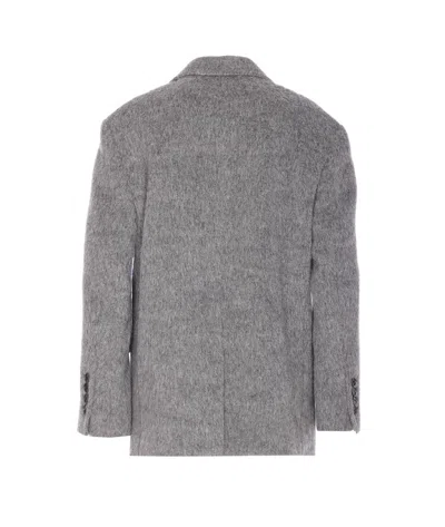 Dunst Unisex Alpaca Blazer Coat In Gray