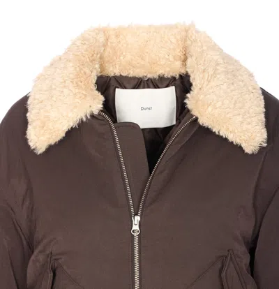 Dunst Brown Padded Jacket With Frontal Zip Closure In Brown