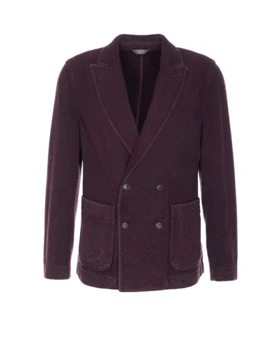Circolo 1901 Textured Fabric Jacket Notched Lapel In Multi