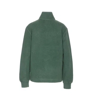 Circolo 1901 Long Sleeve High Collar Knit Sweater In Green