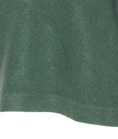 Circolo 1901 Long Sleeve High Collar Knit Sweater In Green