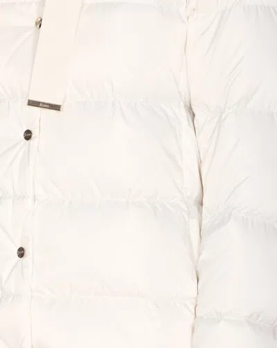 Herno Quilted Cape Jacket High Collar In White