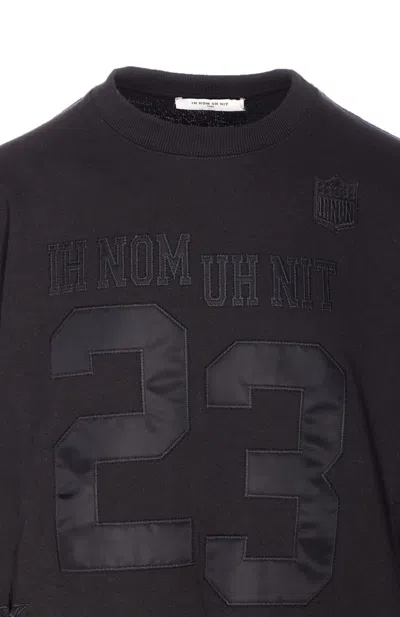 Ih Nom Uh Nit Crewneck Long Sleeve Number Print Sweatshirt In Black