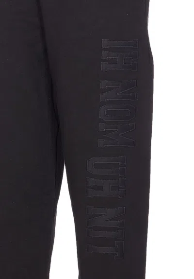 Ih Nom Uh Nit Comfortable Track Pants Elastic Waist In Black