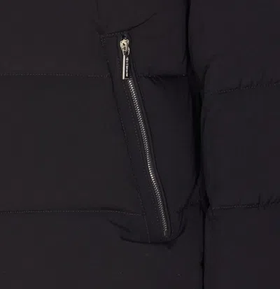 Moorer Padded Hooded Jacket Chest Pockets In Black