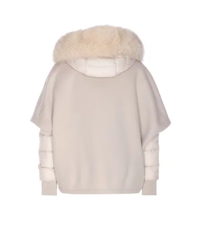 Moorer Pegaso-cwr Sleeveless Wool And Cashmere Coat In Neutral