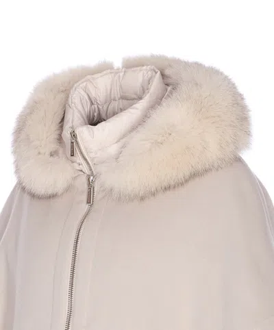 Moorer Pegaso-cwr Sleeveless Wool And Cashmere Coat In Neutral