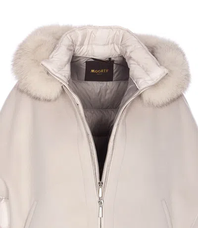 Moorer Pegaso-cwr Sleeveless Wool And Cashmere Coat In Neutral