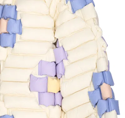 Raxxy White Down Jacket In Multi