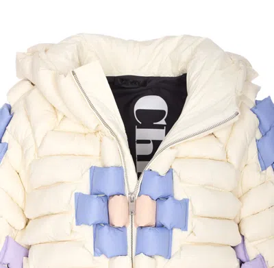Raxxy White Down Jacket In Multi